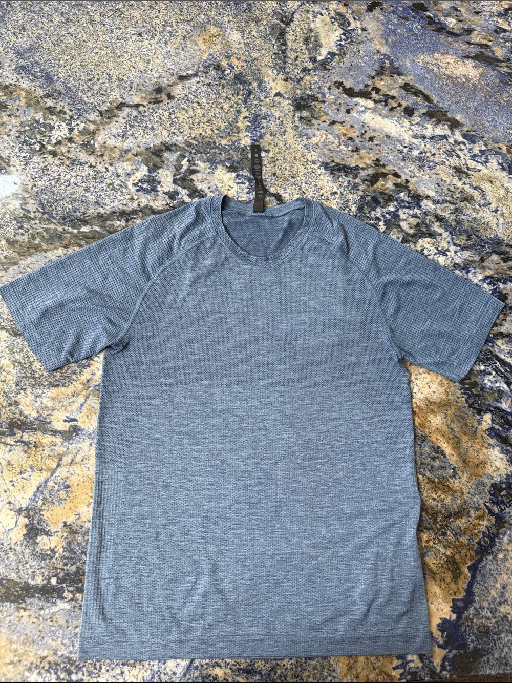 Men's Heather Blue Short-Sleeve Performance Shirt